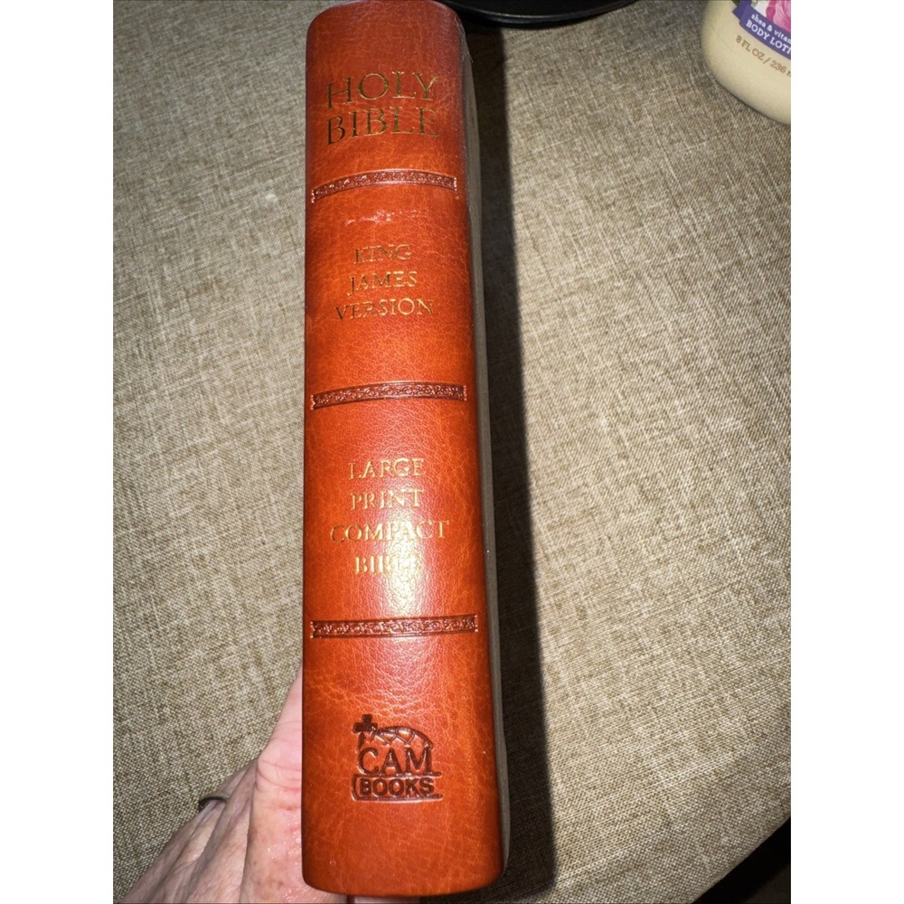 Holy Bible KJV Compact Bible Brown Simulated Leather THUMB INDEXED 2013 - Picture 3 of 6